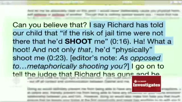 Screenshot, intended to create the impression Patrick threatened to shoot (kill) me.